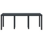 vidaXL Table de Jardin Anthracite 200 x 100 x 73 cm polyrotin