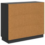 vidaXL Buffet Noir 89 x 34 5 x 77 cm Bois d'ingénierie