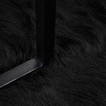 vidaXL Tapis en fausse Tafalla Noir Ø 200 cm Polyester