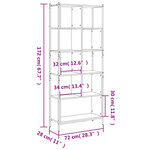 vidaXL Bibliothèque chêne fumé 72x28x172 cm bois d'ingénierie