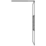 vidaXL Paroi de douche 90x195 cm Verre ESG avec design de pierre Noir