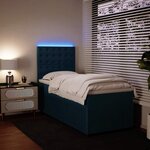 vidaXL Sommier à lattes de lit avec matelas bleu 100x200 cm