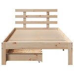vidaXL Cadre de lit avec tiroirs sans matelas 90x190 cm