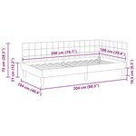 vidaXL Cadre de lit d'angle Crème 100 x 200 cm Velours