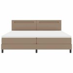 vidaXL Cadre de lit avec matelas Cappuccino 200 x 200 cm Faux cuir