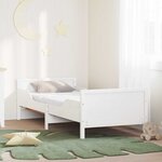 vidaXL Cadre de lit avec matelas Blanc 80 x 200 cm Bois massif en pin