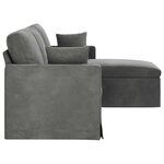 vidaXL Canapé Gris foncé 198 x 134 x 80 cm Velours