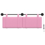vidaXL Tête de lit suspendue Avec lumière LED Rose Tissu