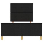 vidaXL Cadre de lit avec tête de lit Noir 120 x 190 cm tissu