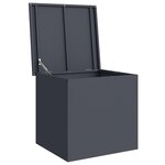 vidaXL Boîte de Rangement Extérieure Anthracite 55 x 50.5 x 50 cm