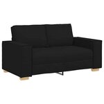 vidaXL Canapé 2 places Noir 120 cm Tissu