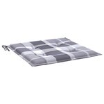 vidaXL Coussins de chaise de jardin lot de 6 carreaux gris 50x50x3 cm