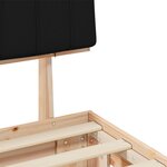 vidaXL Cadre de lit avec tête de lit rembourrée Noir 140 x 190 cm