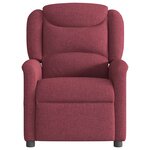 vidaXL Fauteuil de massage inclinable Rouge bordeaux Tissu
