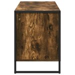 vidaXL Meuble TV Chêne Fumé 140 x 36 x 49.5 cm Bois d'ingénierie