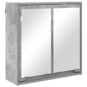 vidaXL Armoire Miroir de Salle de Bain Gris béton 60 x 20 x 60 cm