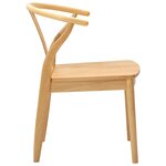 vidaXL Chaise de salle à manger 2 Pièces Naturel