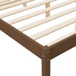 vidaXL Lit pour personne âgée marron miel 200x200cm bois de pin massif