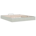 VidaXL Cadre de lit ottoman sans matelas gris clair 200x200 cm velours