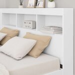 vidaXL Tête de lit de rangement Blanc 135 cm Bois d'ingénierie