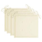 vidaXL Chaises pliables de jardin avec coussins lot de 4 Teck solide