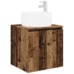 vidaXL Vanité de lavabo mural Bois ancien 49 5 x 44 5 x 66 cm