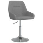 vidaXL Chaise pivotante de salle à manger Gris foncé Tissu