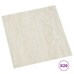 vidaXL Dalles de plancher autoadhésives 20 Pièces PVC 1 86 m² crème