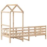 vidaXL Lit de jour avec toit sans matelas 90x200 cm bois massif
