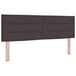 vidaXL Lit à ressort avec matelas & LED marron foncé 140x190 cm en tissu