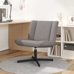vidaXL Chaise pivotante Taupe 63 x 75 x 76 cm tissu