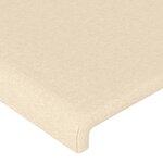 vidaXL Tête de lit à LED Crème 103x16x118/128 cm Tissu