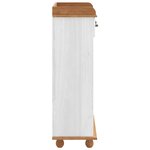 vidaXL Cabinet à vin ASKIM Blanc 57 x 37 x 114 cm Bois massif en pin
