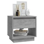 vidaXL Table de chevet Gris béton 45x34x44 cm Bois d'ingénierie