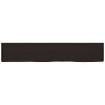 vidaXL Étagère murale marron foncé 100x20x6cm bois chêne massif traité
