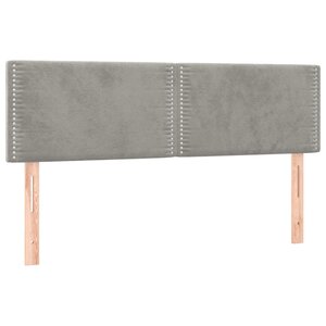 vidaXL Têtes de lit 2 Pièces Gris clair 72x5x78/88 cm Velours