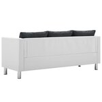 Vidaxl ensemble de canapé 2 pièces similicuir blanc et gris foncé