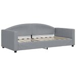 vidaXL Lit de jour avec lit gigogne gris clair 90x190 cm tissu