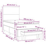vidaXL Sommier à lattes de lit et matelas Vert foncé 80x200 cm Velours