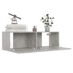 vidaXL Ensemble de meubles TV 6 Pièces Gris béton Bois d'ingénierie