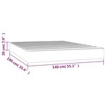 vidaXL Matelas de lit à ressorts ensachés fermeté moyenne Gris 140x190x20cm Similicuir