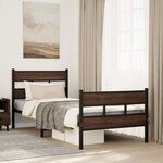 vidaXL Cadre de lit sans matelas avec tête de lit pied de lit 90x190cm