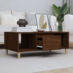 vidaXL Table basse Chêne marron 90x50x36 5 cm Bois d'ingénierie