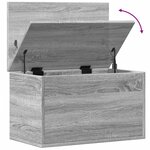vidaXL Boîte de rangement sonoma gris 60x35x35 cm bois d'ingénierie