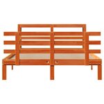 vidaXL Cadre de lit et tête de lit sans matelas cire marron 120x190 cm