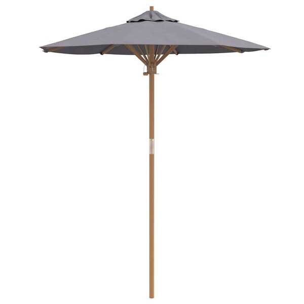 vidaXL Parasol de jardin Gris foncé Ø 270 x 260 cm Bambou