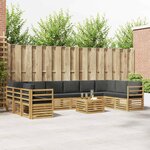 vidaXL Ensemble de canapés d'extérieur 8 Pièces Blanc et Anthracite