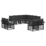 vidaXL Ensemble de canapés d'extérieur 11 pc Noir et Gris foncé