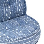 vidaXL Pouf 100x20 cm Indigo Tissu