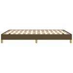 vidaXL Cadre de lit Marron foncé 140x190 cm Tissu